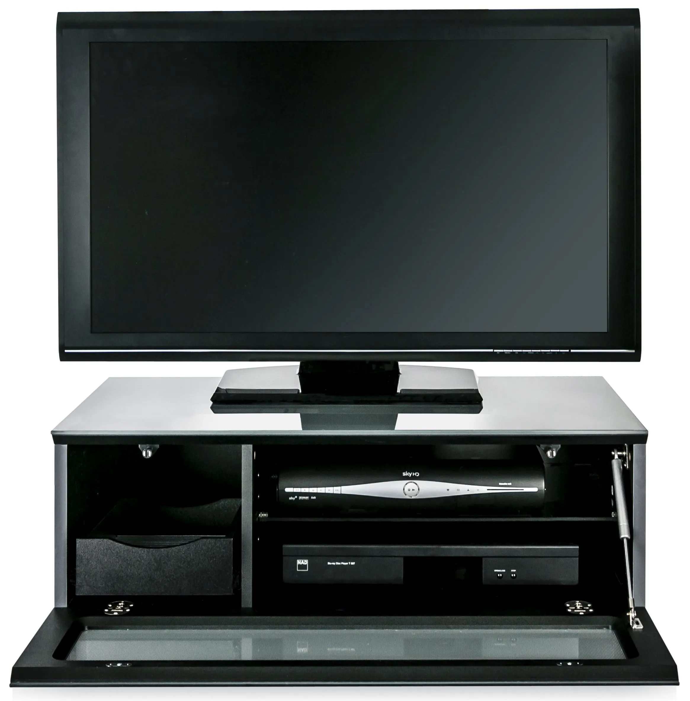 Product photograph of Alphason Element High Gloss Grey 85cm Tv Cabinet - Emtmod850-gry from Choice Furniture Superstore.